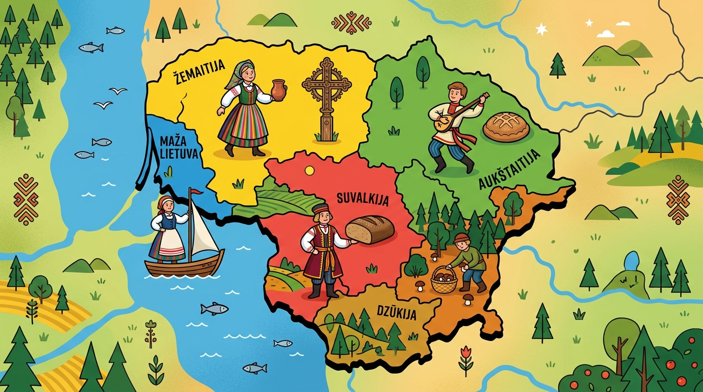 Lietuvos etnokultūriniai regionai vaikams